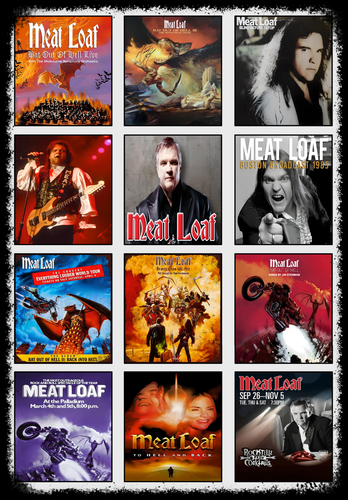 Vintage Collectible Posters - Metal Signs Meatloaf Collection MUSIC POSTERS