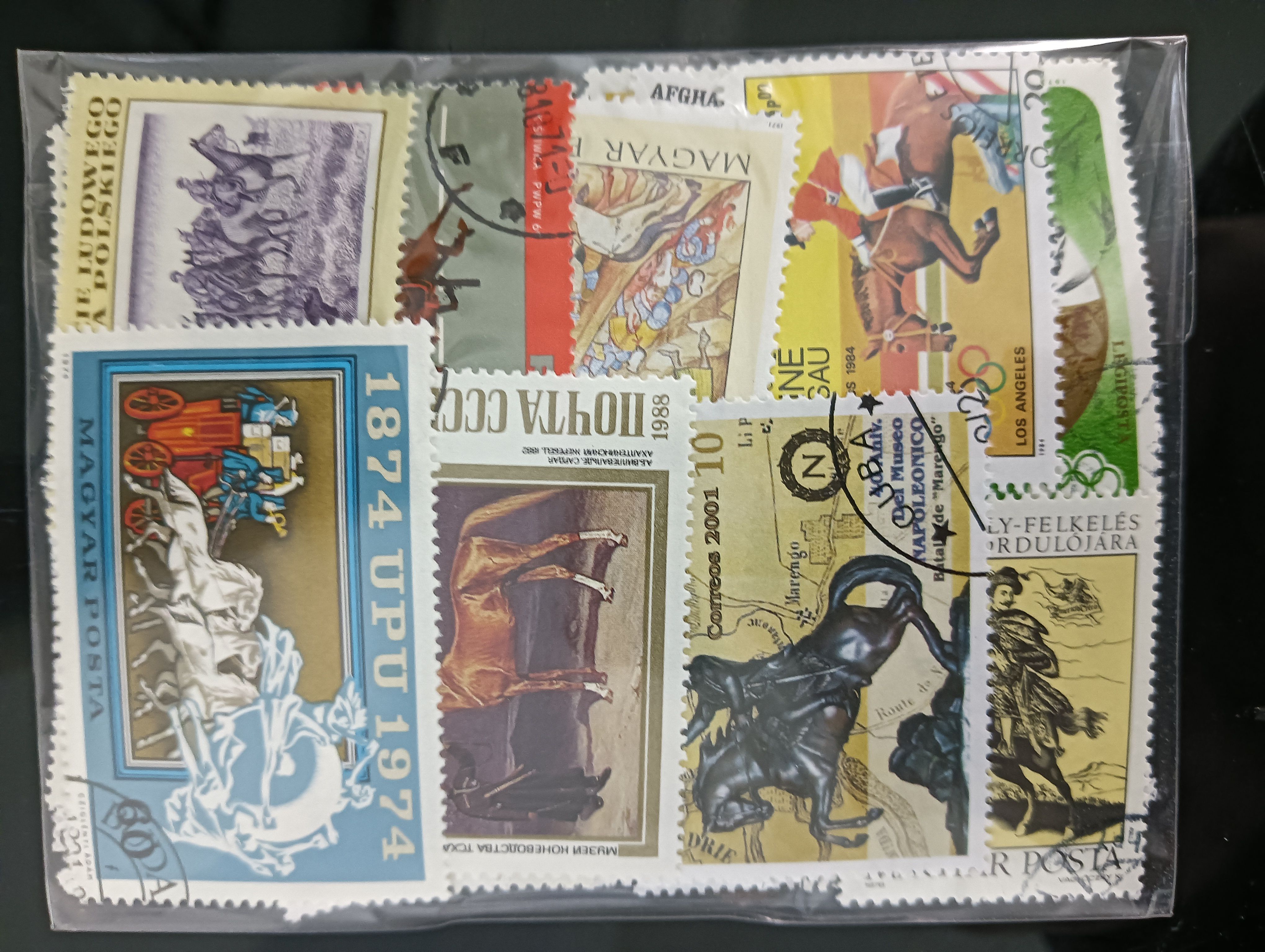 Collectible Vintage Postage Stamps - Horse Stamps 100 Different Horses Post