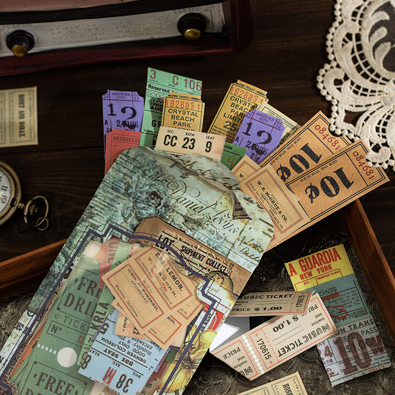 Vintage Collectible Stamps - 40Pcs Per Pack Retro Strip Bronzing