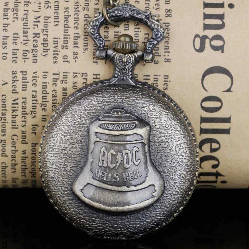 Vintage Collectible Bells - Vintage Bronze Quartz Pocket Watch Hell