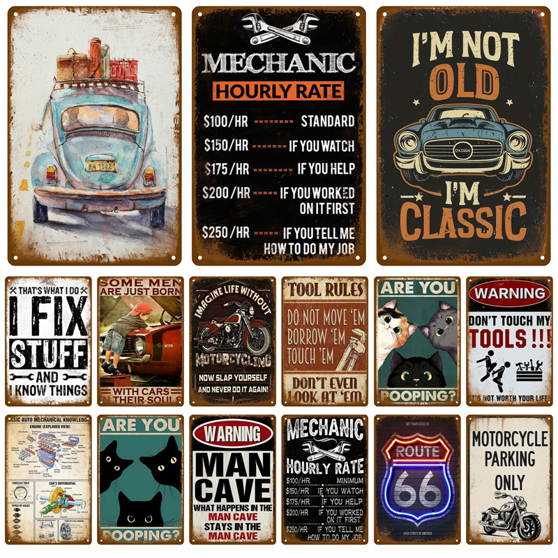 Vintage Collectible Plates - Vintage Metal Plate Tin Sign Plates