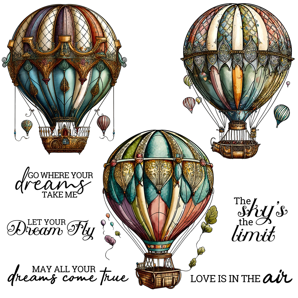 Vintage Collectible Stamps - Mangocraft Vintage Flying Hot Air Balloon
