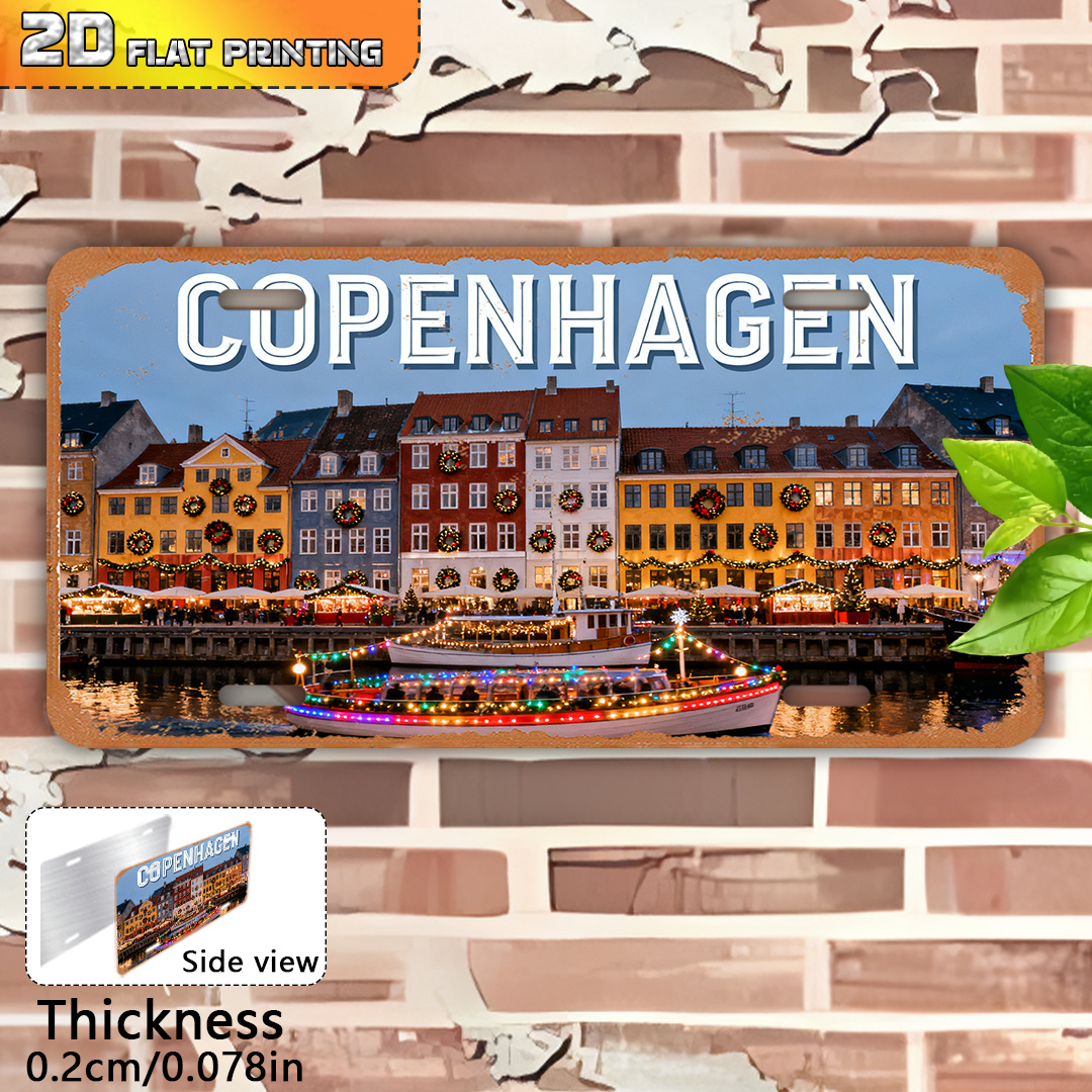2D Flat, Copenhagen Denmark Vi - Vintage Collectible Plates reseña y precio