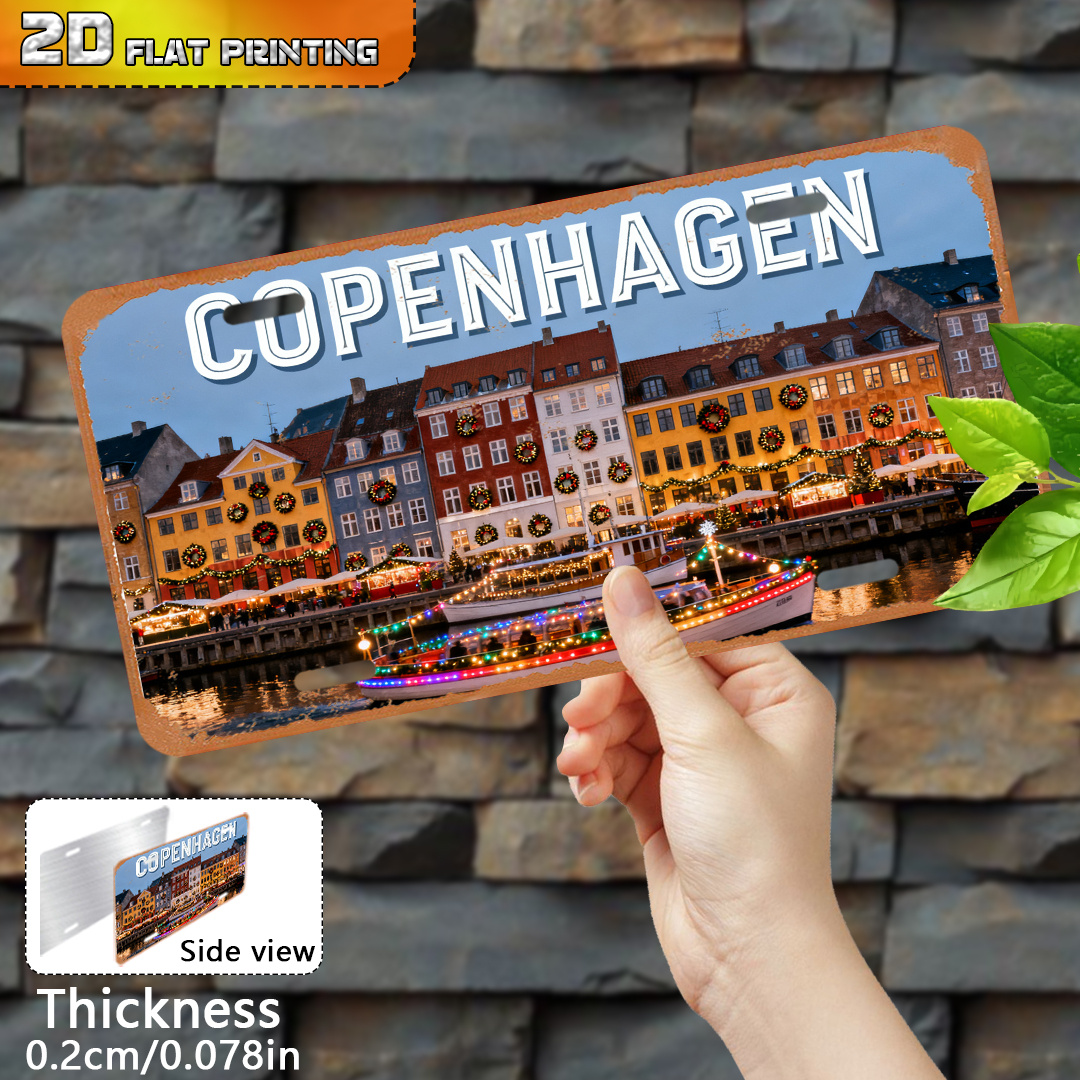 2D Flat, Copenhagen Denmark Vi - Vintage Collectible Plates reseña y precio