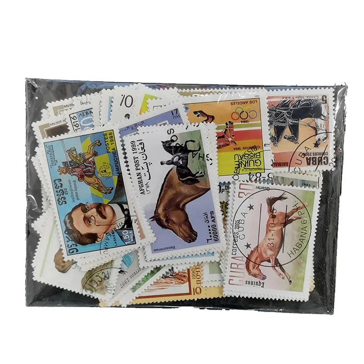 100 Different Horse Stamps Non - Collectible Vintage Postage Stamps reseña y precio