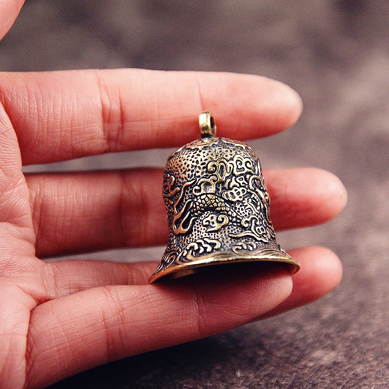 Vintage Brass Bell Carved Drag - Vintage Collectible Bells reseña y precio