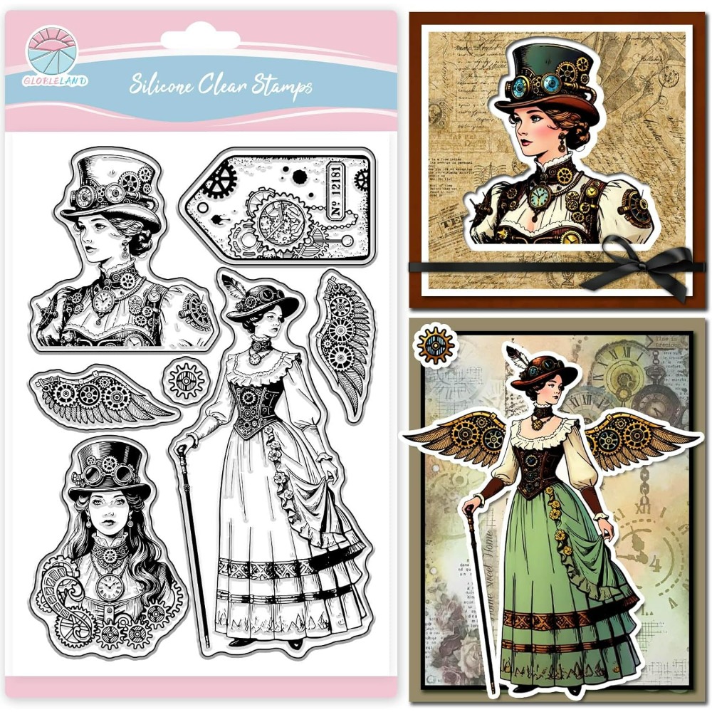 Vintage Steampunk Label Clear  - Vintage Collectible Stamps reseña y precio