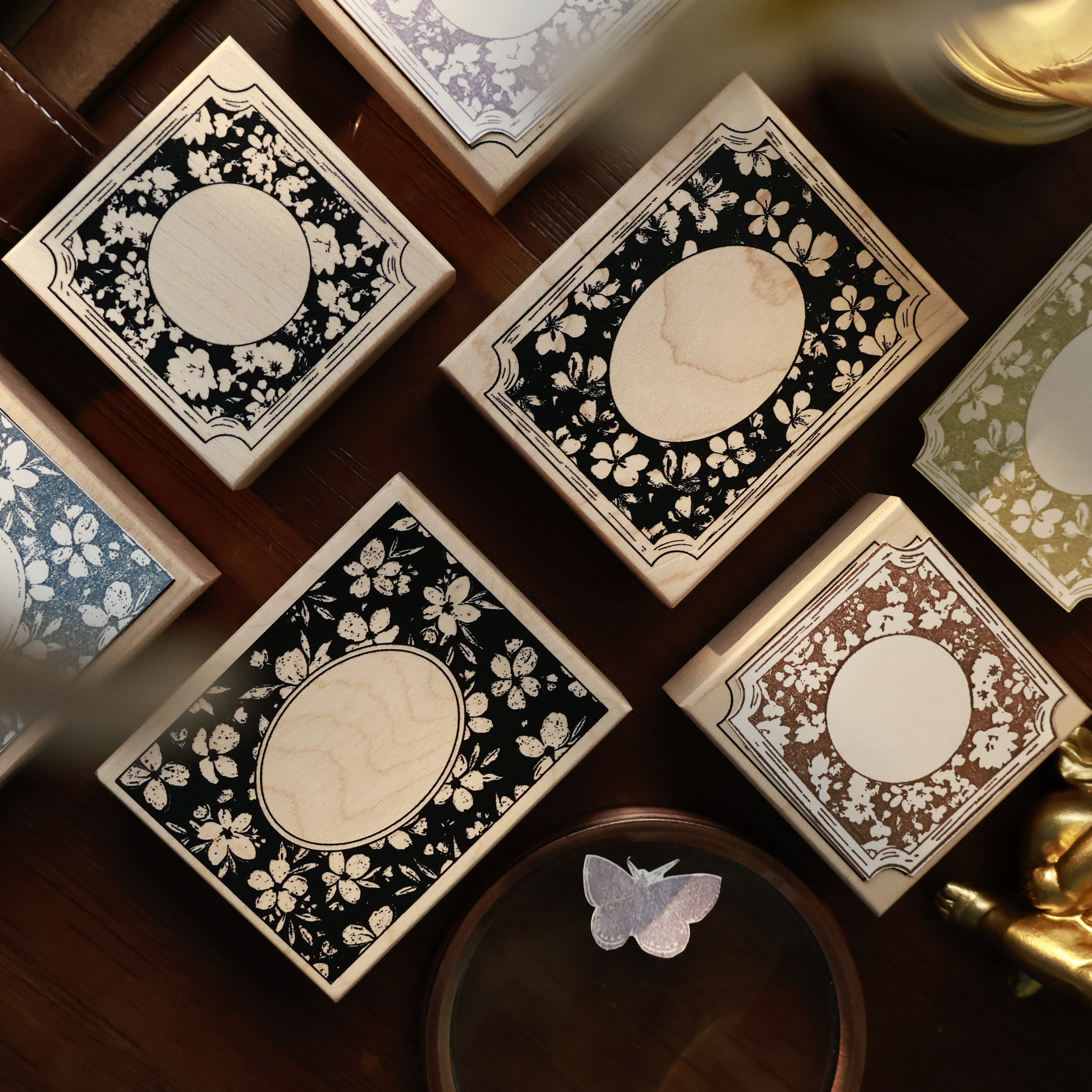 YiEr Studio Vintage Ink Flower - Vintage Collectible Stamps reseña y precio