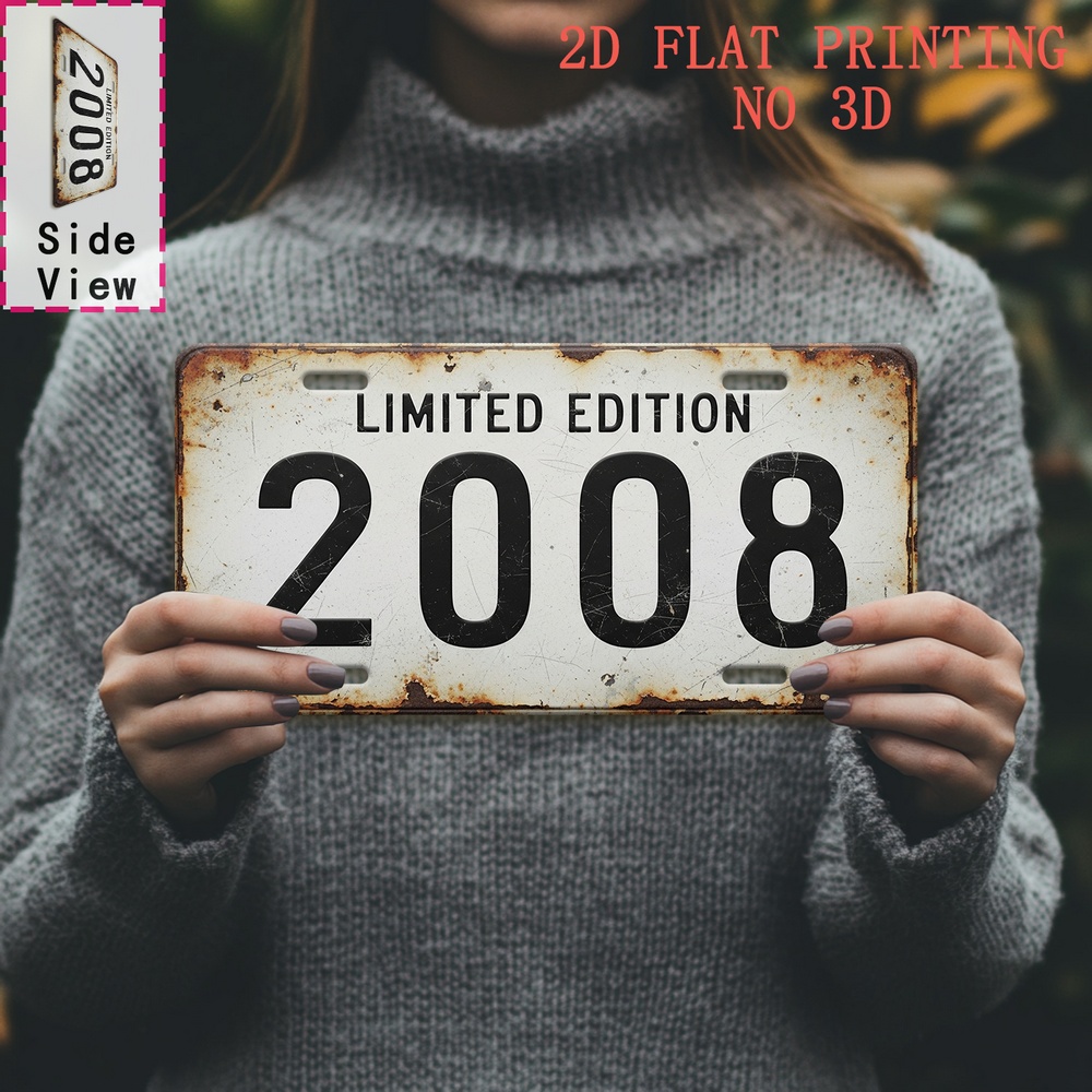 1pc Retro 2008 Aluminum Sign | - Vintage Collectible Plates reseña y precio