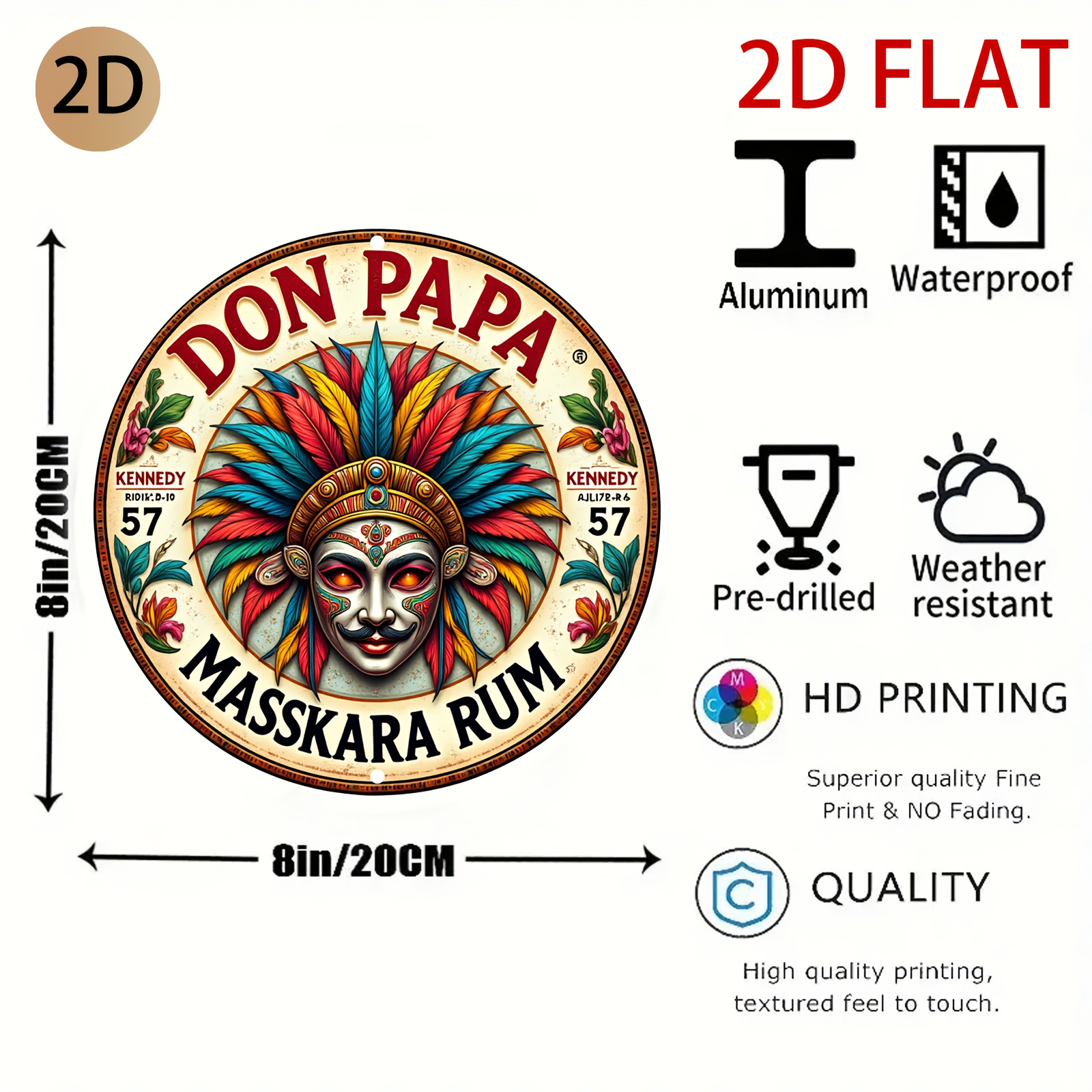Vintage Don Papa Masskara Rum  - Vintage Collectible Plates reseña y precio