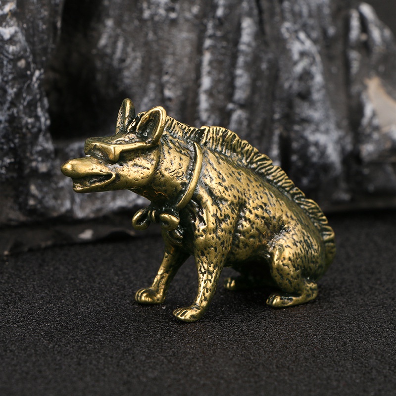 Brass Hyaenidae with Eyes Stat - Vintage Collectible Accessories reseña y precio