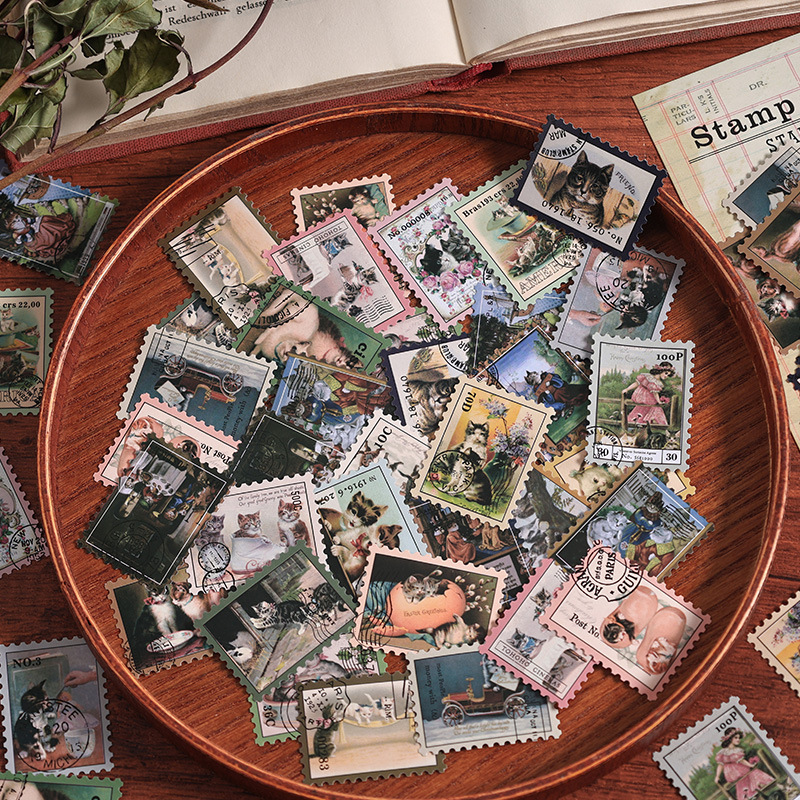 50 pcs Vintage stamp theme Sti - Vintage Collectible Stamps reseña y precio