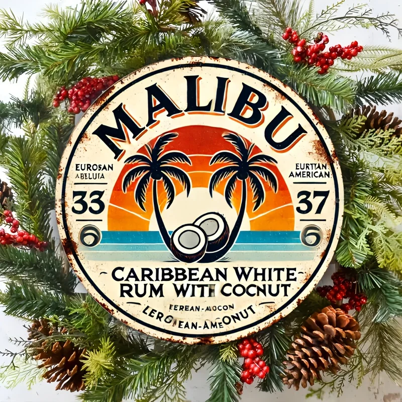 Vintage Malibu Rum Coconut Alu - Vintage Collectible Plates reseña y precio