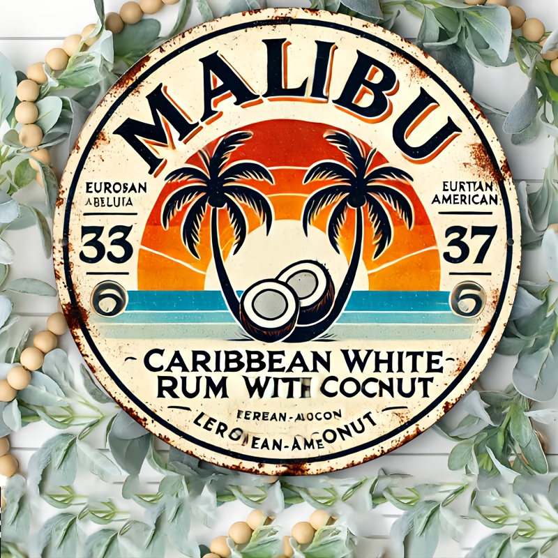 Vintage Malibu Rum Coconut Alu - Vintage Collectible Plates reseña y precio