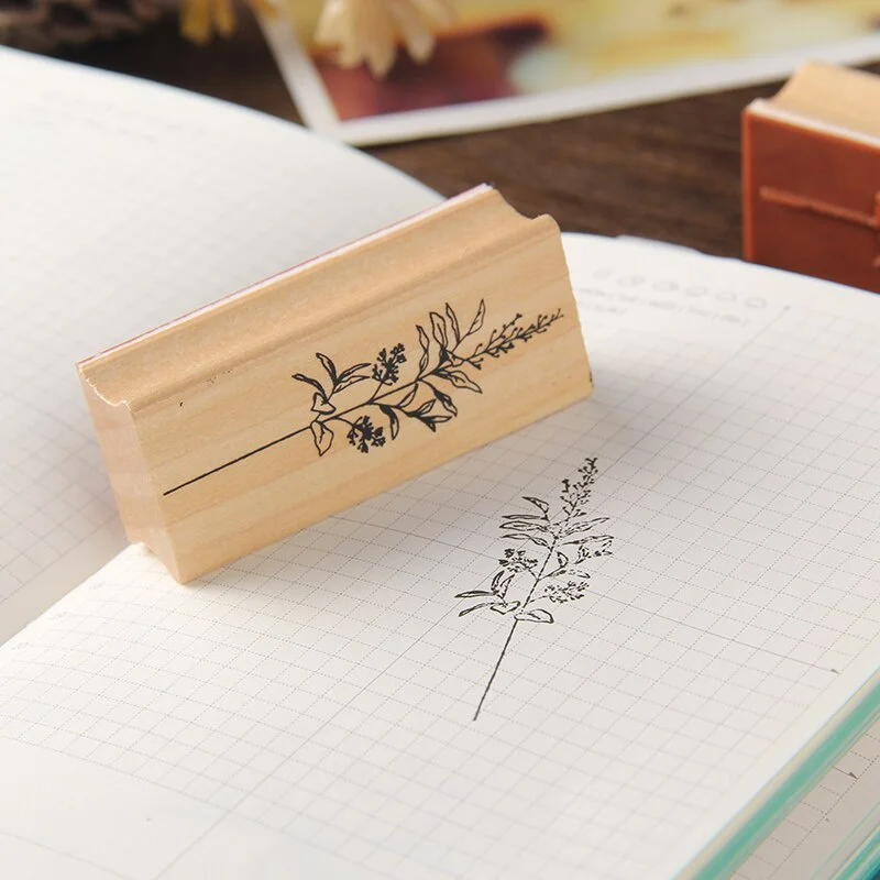 Vintage Plant Tree Wooden Rubb - Vintage Collectible Stamps reseña y precio