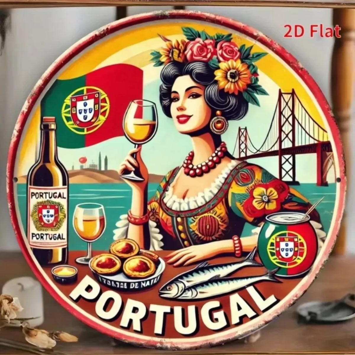 Vintage Retro Round Metal Tin  - Vintage Collectible Tins reseña y precio