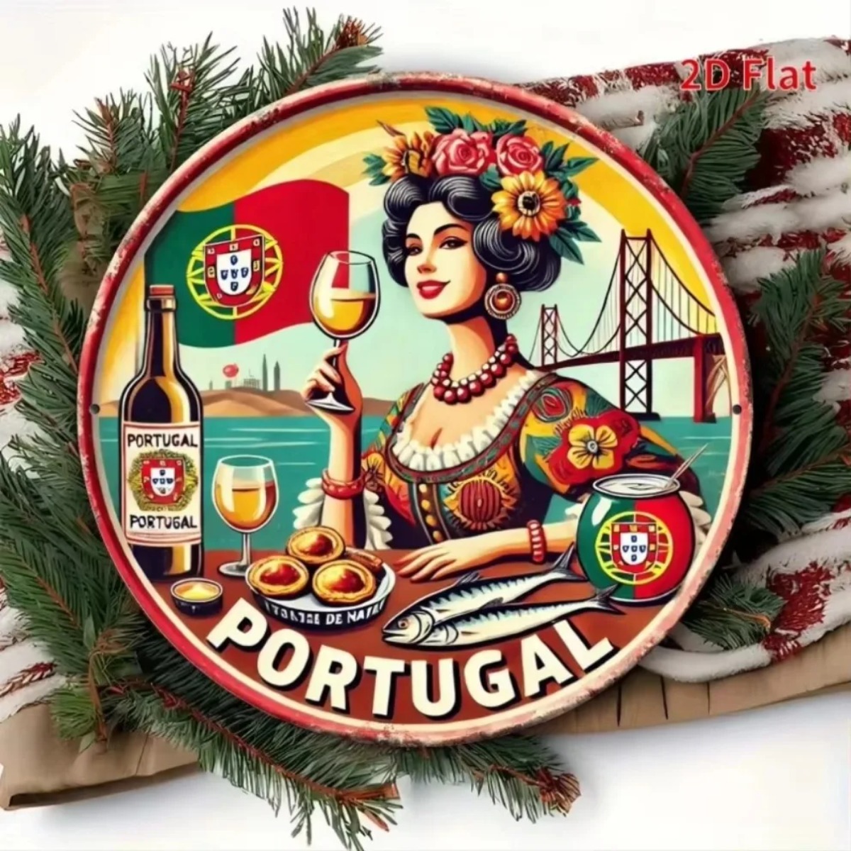 Vintage Retro Round Metal Tin  - Vintage Collectible Tins reseña y precio