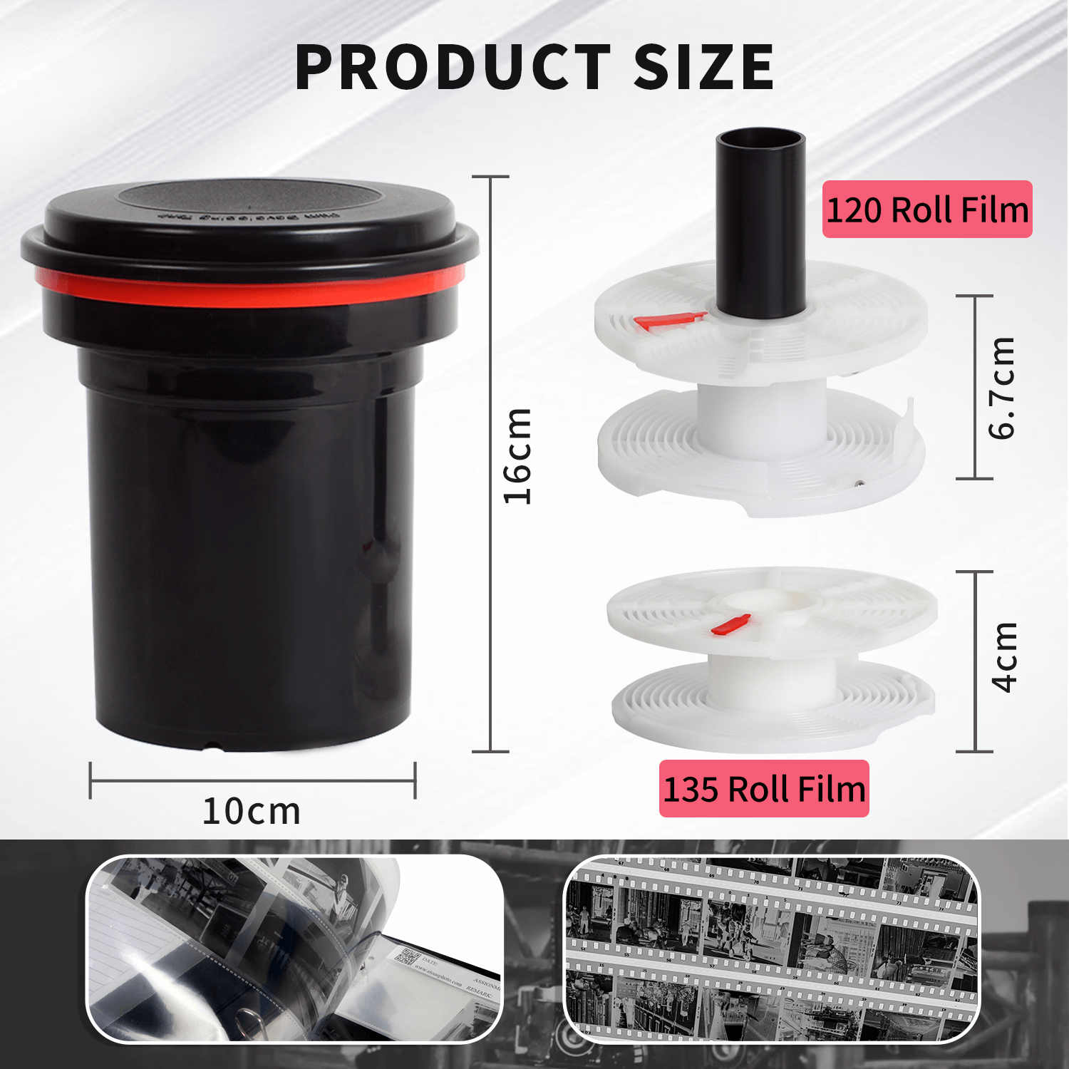 eTone 120/135/127mm Film Devel - Developing Tank Reel reseña y precio