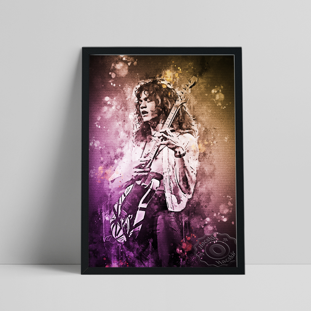 Eddie Van Halen Guitarist Prin - Vintage Collectible Posters reseña y precio