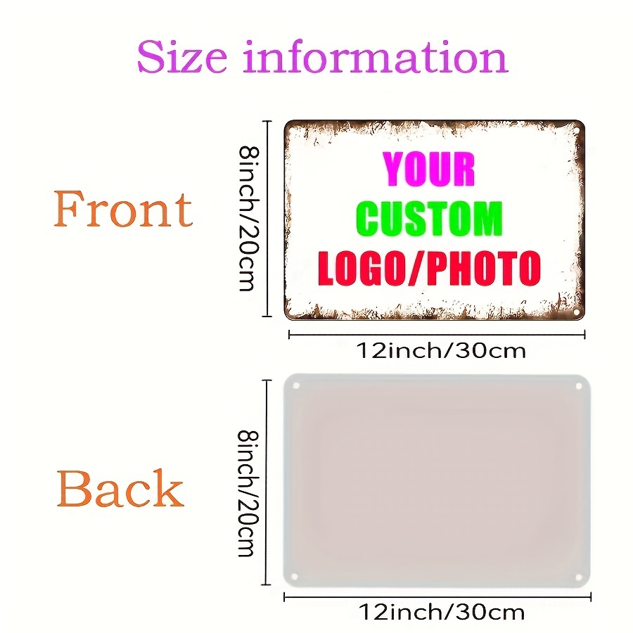 Custom Your Logo/Photo Metal T - Vintage Collectible Plates reseña y precio