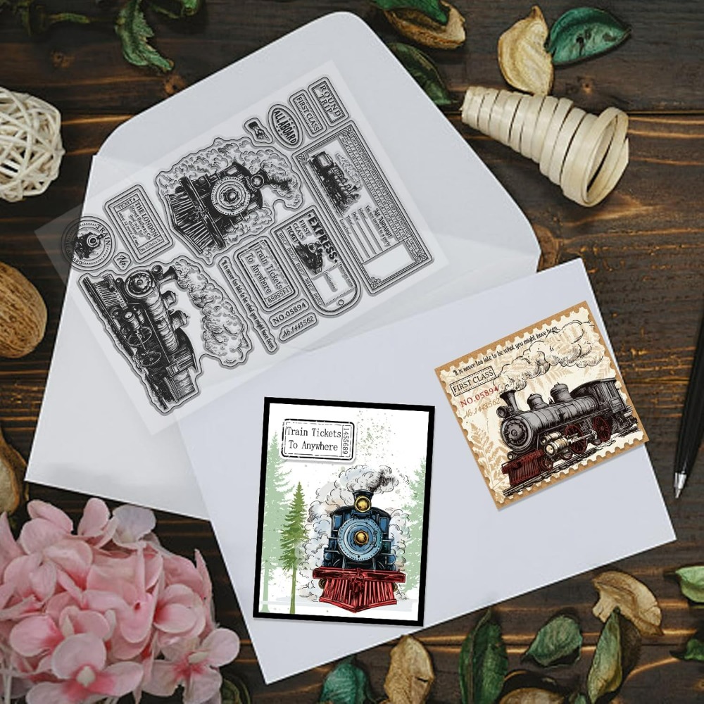 Vintage Train Tickets Clear St - Vintage Collectible Stamps reseña y precio