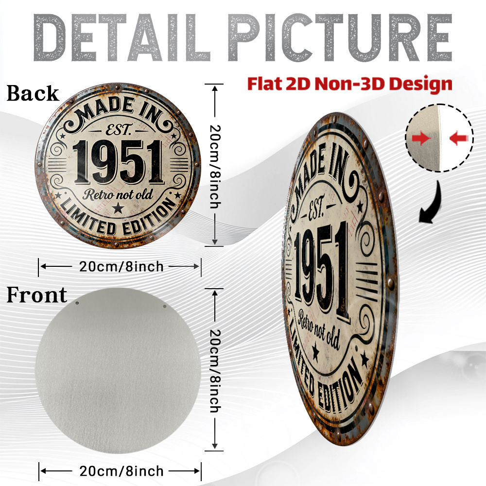 2D Flat, 1pc Vintage Metal Wal - Vintage Collectible Plates reseña y precio