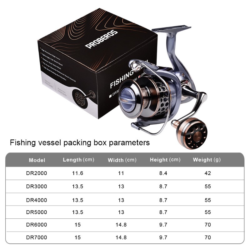 DR Full Metal Line Cup Fishing - Developing Tank Reel reseña y precio