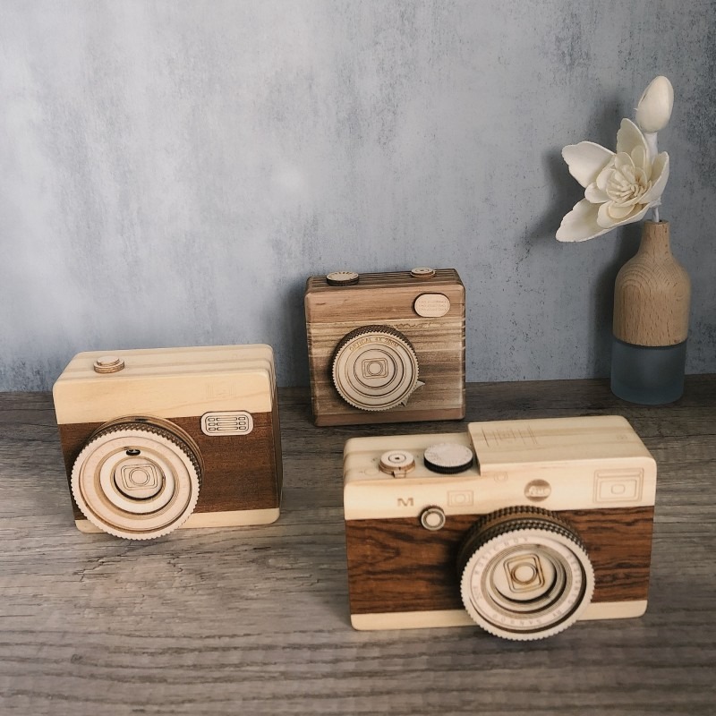 Vintage Wooden Camera Music Bo - Collectible Vintage Cameras reseña y precio