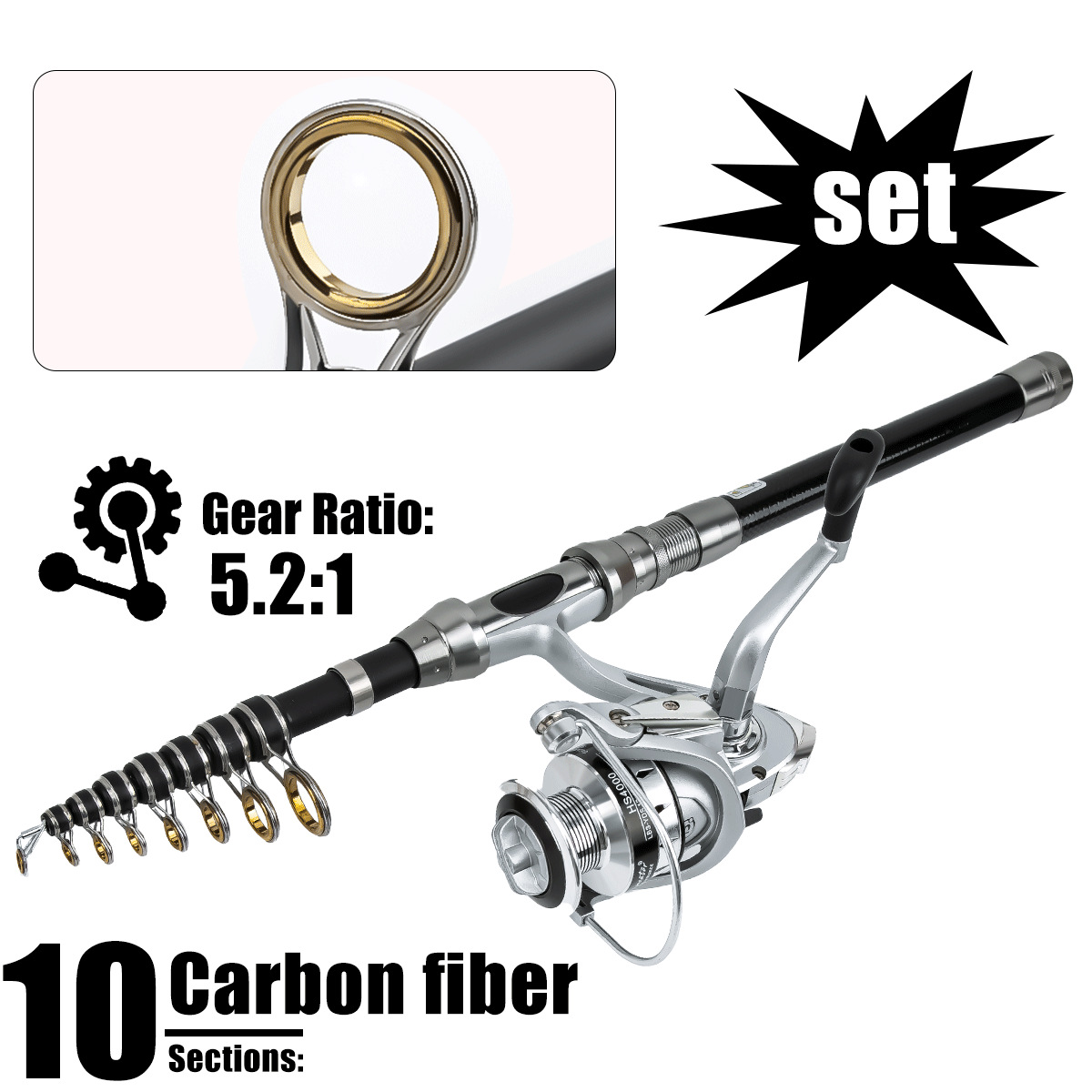Fishing gear rod and wheel set - Developing Tank Reel reseña y precio