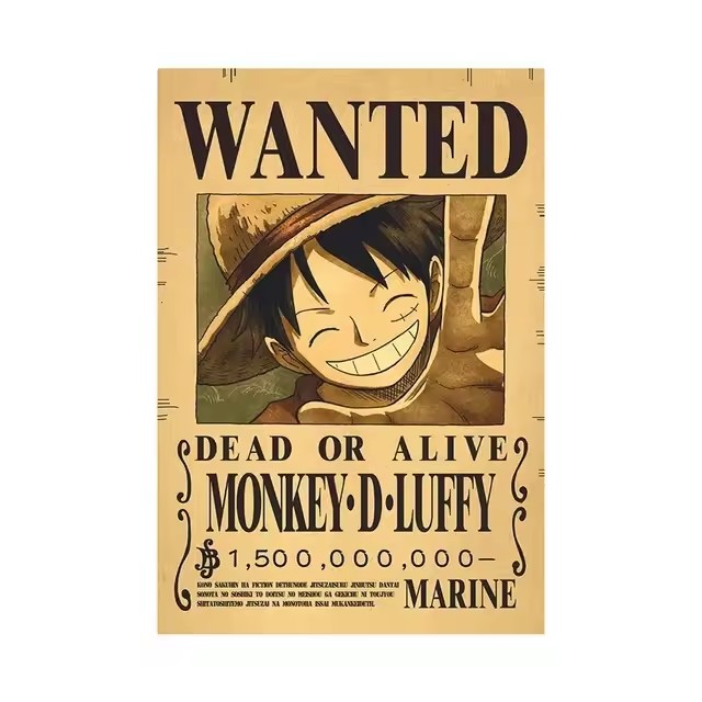 Anime One Piece Bounty Wanted  - Vintage Collectible Posters reseña y precio