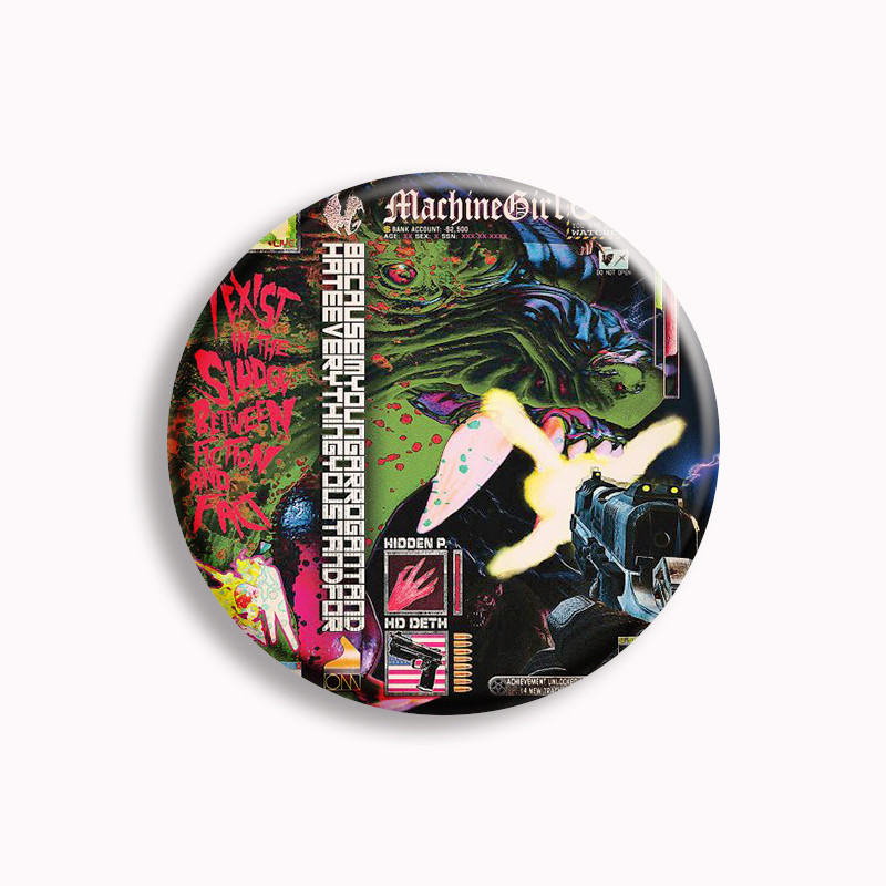 Machine Girl Wlfgrl Button Pin - Vintage Collectible Accessories reseña y precio