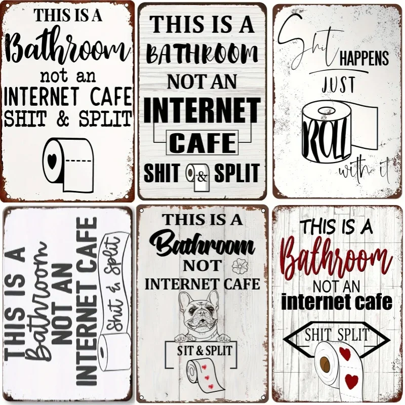 Funny Word Bathroom Decor Wari - Vintage Collectible Plates reseña y precio