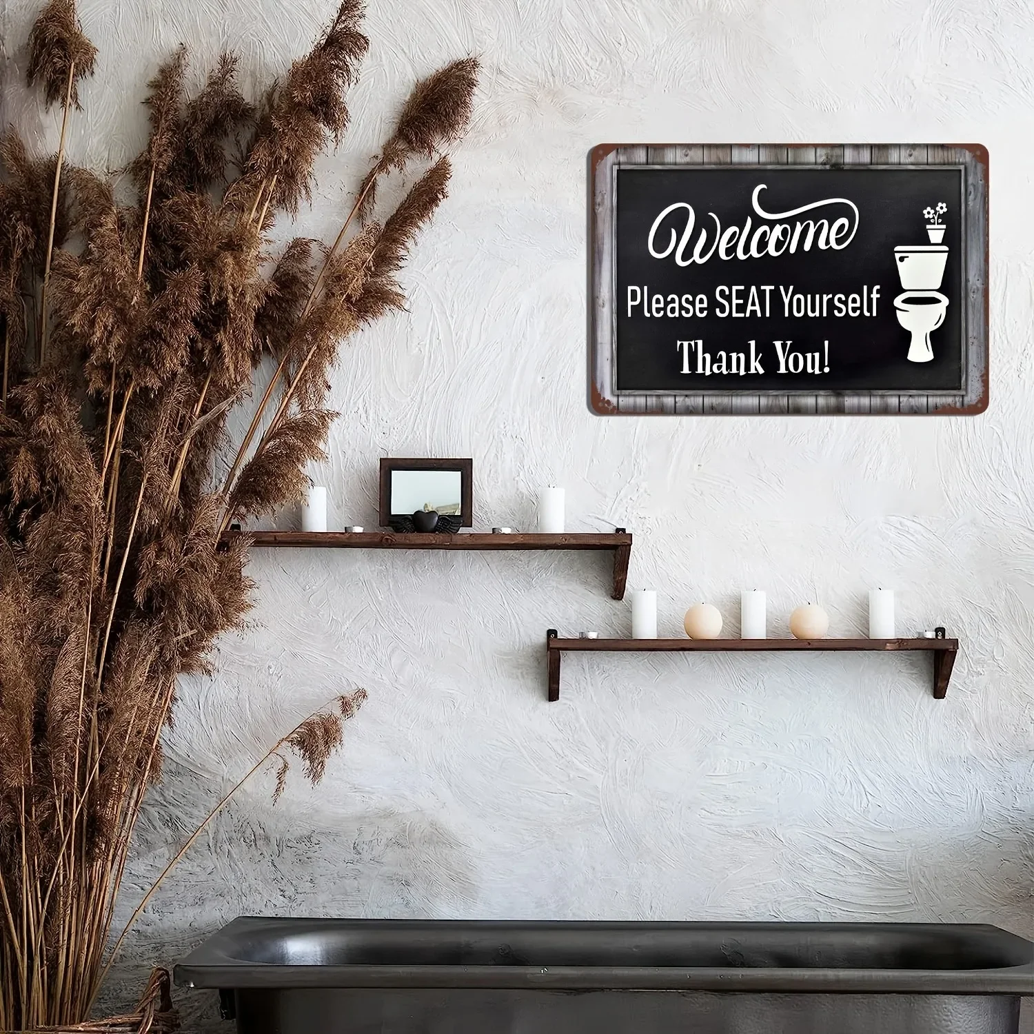 Funny Word Bathroom Decor Wari - Vintage Collectible Plates reseña y precio