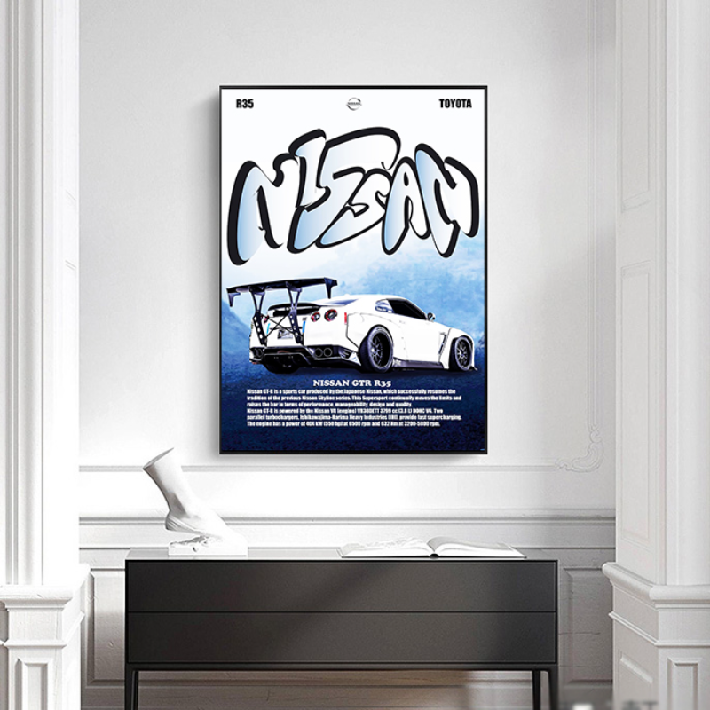 Retro Supercars Wall Art Canva - Vintage Collectible Magazines reseña y precio