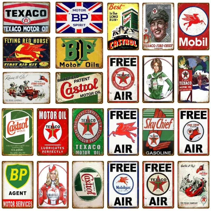 Vintage Texaco Motor Oil Signs - Vintage Collectible Plates reseña y precio