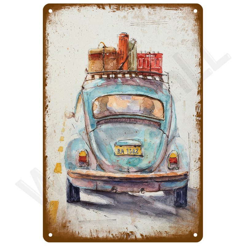 Vintage Metal Plate Tin Sign P - Vintage Collectible Plates reseña y precio