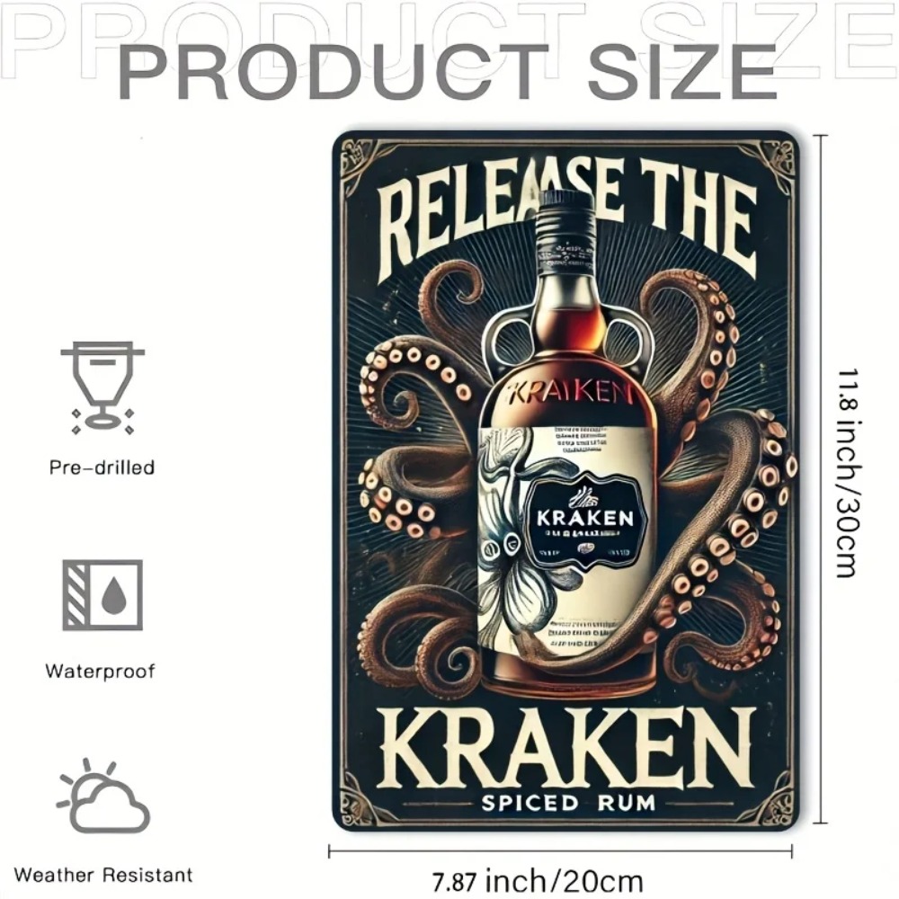 Vintage Kraken Spiced Rum Meta - Vintage Collectible Plates reseña y precio