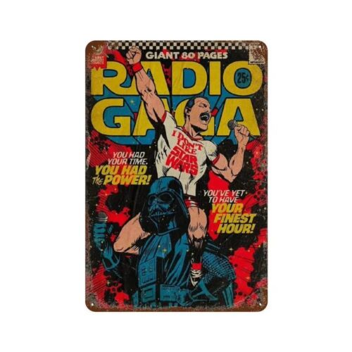 Y1,Queen Radio Gaga Comic Styl - Vintage Collectible Tins reseña y precio