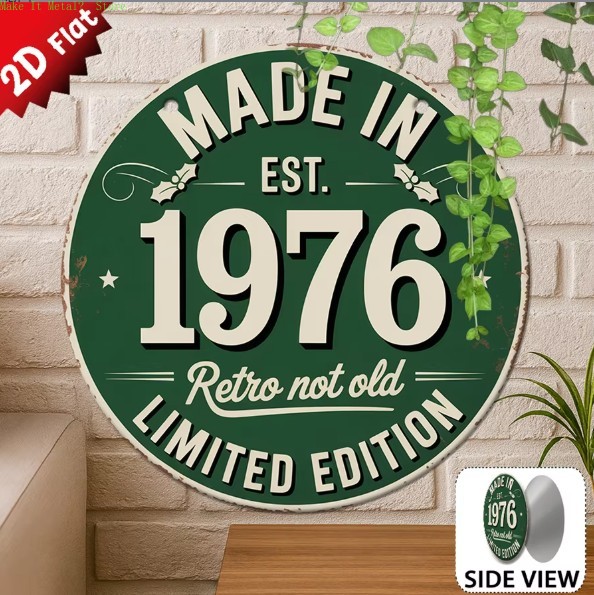 Made in 1976 Retro Not Old 2D  - Vintage Collectible Plates reseña y precio