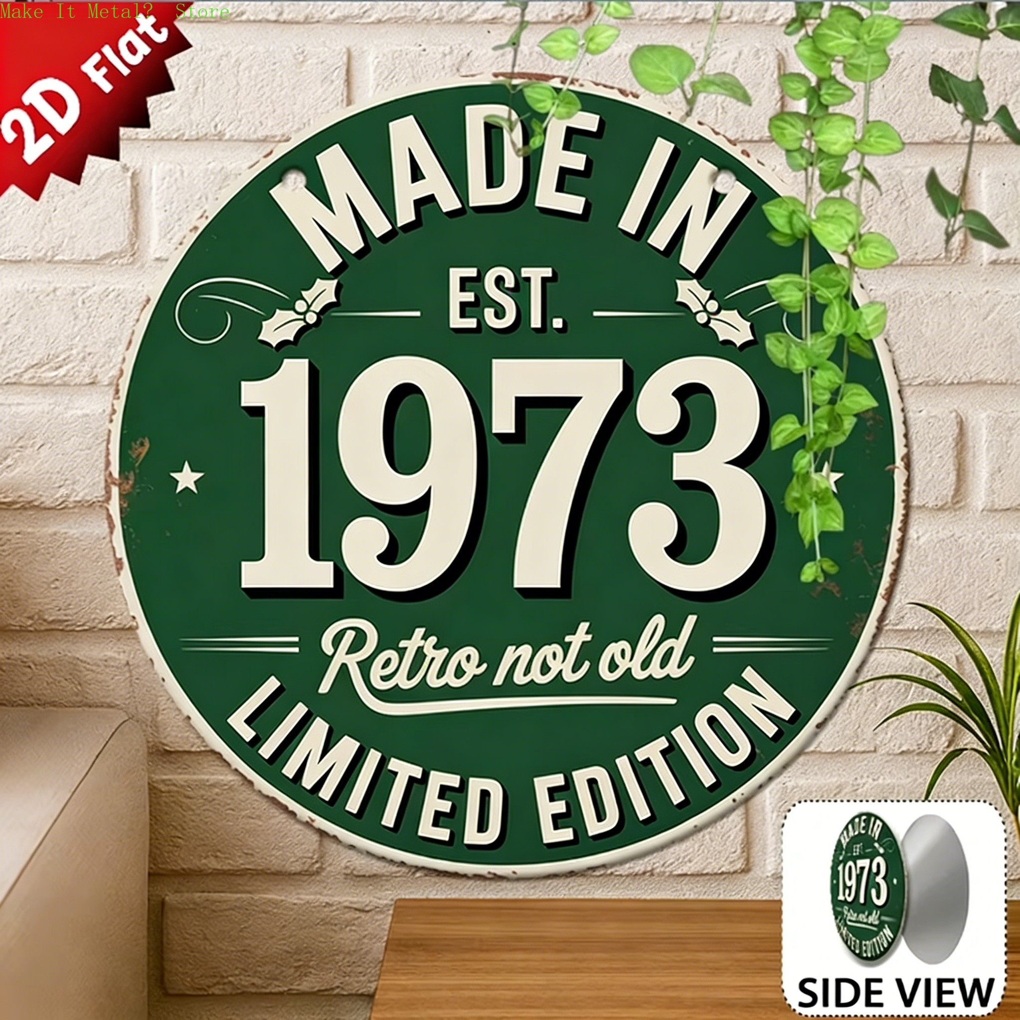 Made in 1976 Retro Not Old 2D  - Vintage Collectible Plates reseña y precio