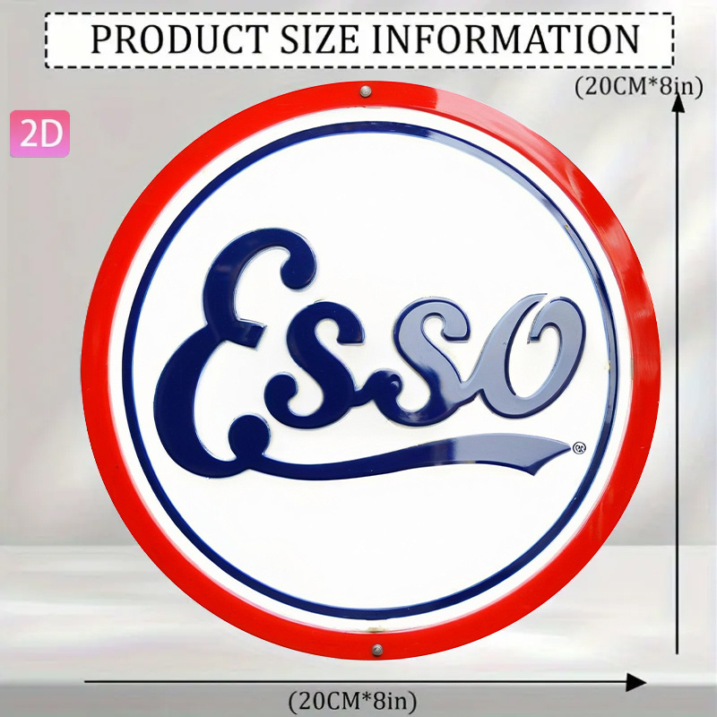 2D Flat, Vintage Esso Pump Sig - Vintage Collectible Plates reseña y precio
