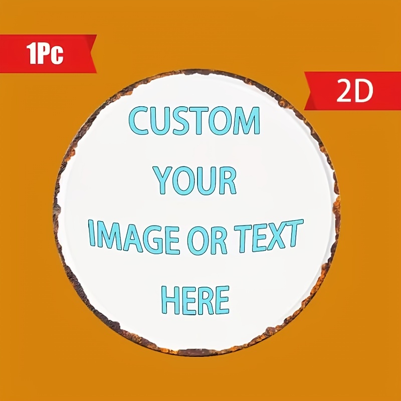 Custom Round Metal Tin Sign, P - Vintage Collectible Plates reseña y precio